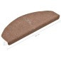 vidaXL Treppenmatten 15 Stk. Braun 65x24x4 cm vidaXL Treppenmatten 15 Stk. Braun 65x24x4 cm
