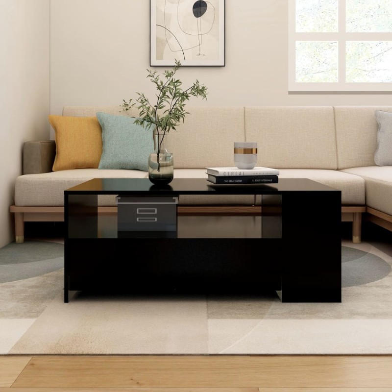 vidaXL Couchtisch Schwarz 102x55x42 cm Holzwerkstoff vidaXL Couchtisch Schwarz 102x55x42 cm Holzwerkstoff
