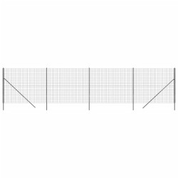 vidaXL Maschendrahtzaun Anthrazit 1,6x10 m Verzinkter Stahl