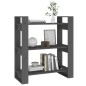 vidaXL Bücherregal/Raumteiler Grau 80x35x91 cm Massivholz Kiefer vidaXL Bücherregal/Raumteiler Grau 80x35x91 cm Massivholz Kiefer