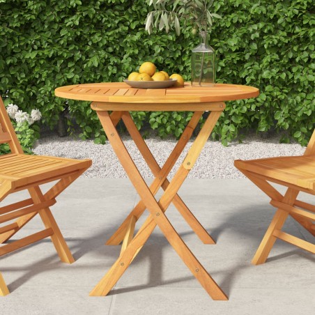 vidaXL Klappbarer Gartentisch 85x76 cm Teak Massivholz