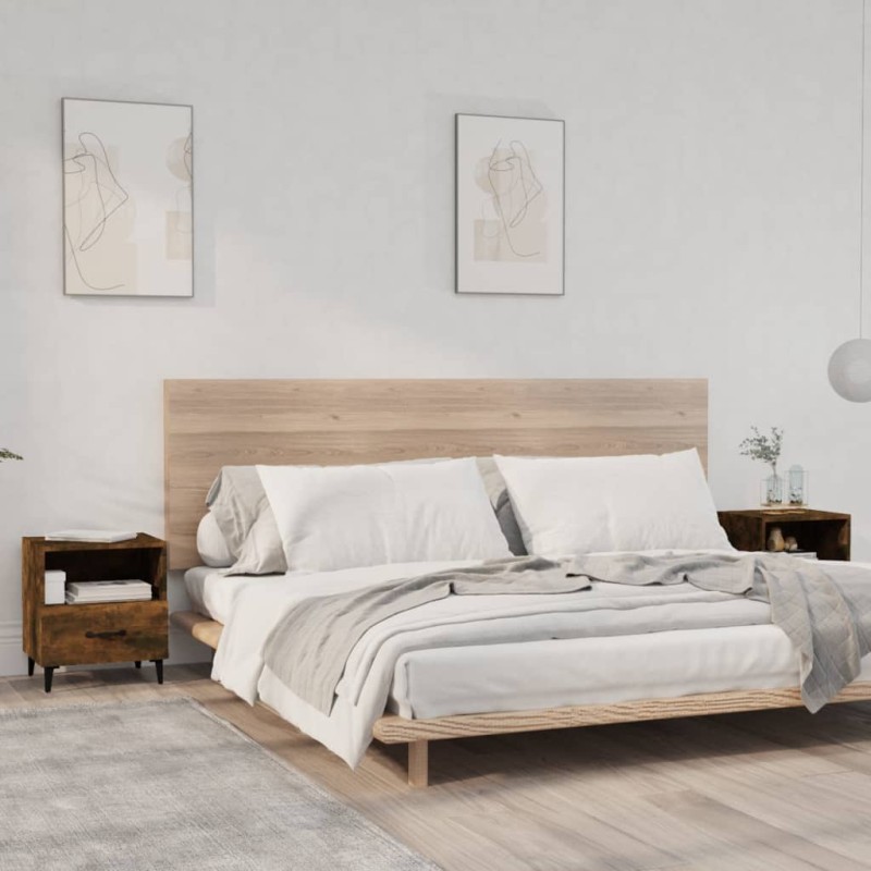vidaXL Nachttische 2 Stk. Räuchereiche Holzwerkstoff vidaXL Nachttische 2 Stk. Räuchereiche Holzwerkstoff