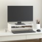 vidaXL Monitorständer Weiß 50x27x15 cm Massivholz Kiefer vidaXL Monitorständer Weiß 50x27x15 cm Massivholz Kiefer