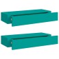 vidaXL Wand-Schubladenregale 2 Stk. Blau 60x23,5x10 cm MDF vidaXL Wand-Schubladenregale 2 Stk. Blau 60x23,5x10 cm MDF