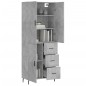 Highboard Betongrau 69,5x34x180 cm Holzwerkstoff Highboard Betongrau 69,5x34x180 cm Holzwerkstoff