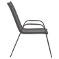 vidaXL Stapelbare Gartenstühle 2 Stk. Grau Textilene vidaXL Stapelbare Gartenstühle 2 Stk. Grau Textilene