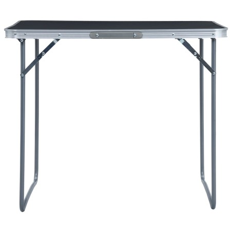 vidaXL Klappbarer Campingtisch mit Metallrahmen 80 x 60 cm Grau