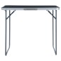 vidaXL Klappbarer Campingtisch mit Metallrahmen 80 x 60 cm Grau vidaXL Klappbarer Campingtisch mit Metallrahmen 80 x 60 cm Grau