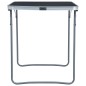 vidaXL Klappbarer Campingtisch mit Metallrahmen 80 x 60 cm Grau vidaXL Klappbarer Campingtisch mit Metallrahmen 80 x 60 cm Grau
