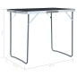 vidaXL Klappbarer Campingtisch mit Metallrahmen 80 x 60 cm Grau vidaXL Klappbarer Campingtisch mit Metallrahmen 80 x 60 cm Grau