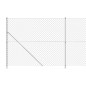Maschendrahtzaun mit Bodenflansch Silbern 1,8x10 m Maschendrahtzaun mit Bodenflansch Silbern 1,8x10 m