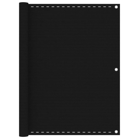 vidaXL Balkon-Sichtschutz Schwarz 120x300 cm HDPE