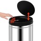 vidaXL Automatischer Sensor-Mülleimer 60 L Edelstahl vidaXL Automatischer Sensor-Mülleimer 60 L Edelstahl