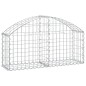 vidaXL Gabione mit Hochbogen 100x30x40/60 cm Verzinktes Eisen vidaXL Gabione mit Hochbogen 100x30x40/60 cm Verzinktes Eisen
