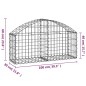 vidaXL Gabione mit Hochbogen 100x30x40/60 cm Verzinktes Eisen vidaXL Gabione mit Hochbogen 100x30x40/60 cm Verzinktes Eisen