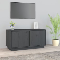 vidaXL TV-Schrank Grau 80x35x40,5 cm Massivholz Kiefer