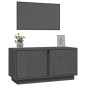 vidaXL TV-Schrank Grau 80x35x40,5 cm Massivholz Kiefer vidaXL TV-Schrank Grau 80x35x40,5 cm Massivholz Kiefer