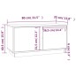 vidaXL TV-Schrank Grau 80x35x40,5 cm Massivholz Kiefer vidaXL TV-Schrank Grau 80x35x40,5 cm Massivholz Kiefer