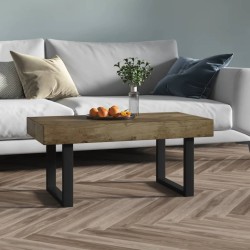 vidaXL Couchtisch Dunkelbraun und Schwarz 90x45x40 cm MDF und Eisen