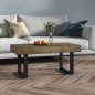 vidaXL Couchtisch Dunkelbraun und Schwarz 90x45x40 cm MDF und Eisen vidaXL Couchtisch Dunkelbraun und Schwarz 90x45x40 cm MDF und Eisen
