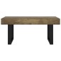 vidaXL Couchtisch Dunkelbraun und Schwarz 90x45x40 cm MDF und Eisen vidaXL Couchtisch Dunkelbraun und Schwarz 90x45x40 cm MDF und Eisen