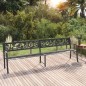 vidaXL Doppel-Gartenbank 246 cm Schwarz Stahl vidaXL Doppel-Gartenbank 246 cm Schwarz Stahl