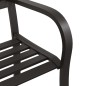 vidaXL Doppel-Gartenbank 246 cm Schwarz Stahl vidaXL Doppel-Gartenbank 246 cm Schwarz Stahl