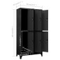 vidaXL Schließfachschrank Anthrazit 90x45x180 cm Stahl vidaXL Schließfachschrank Anthrazit 90x45x180 cm Stahl