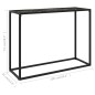 vidaXL Konsolentisch Schwarz 100x35x75 cm Hartglas vidaXL Konsolentisch Schwarz 100x35x75 cm Hartglas