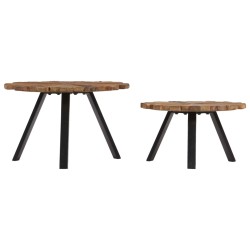 vidaXL Couchtische 2 Stk. Recyceltes Massivholz