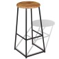 vidaXL Barhocker 2 Stk. Massivholz Teak vidaXL Barhocker 2 Stk. Massivholz Teak