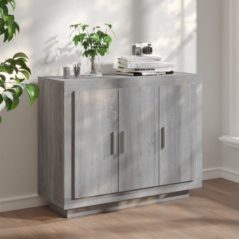 vidaXL Sideboard Grau Sonoma 92x35x75 cm Holzwerkstoff vidaXL Sideboard Grau Sonoma 92x35x75 cm Holzwerkstoff