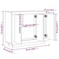 vidaXL Sideboard Grau Sonoma 92x35x75 cm Holzwerkstoff vidaXL Sideboard Grau Sonoma 92x35x75 cm Holzwerkstoff