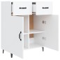 vidaXL Sideboard Weiß 69,5x34x90 cm Holzwerkstoff vidaXL Sideboard Weiß 69,5x34x90 cm Holzwerkstoff