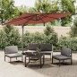 vidaXL Ampelschirm mit Doppeldach Terrakotta 300x300 cm vidaXL Ampelschirm mit Doppeldach Terrakotta 300x300 cm