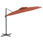 vidaXL Ampelschirm mit Doppeldach Terrakotta 300x300 cm vidaXL Ampelschirm mit Doppeldach Terrakotta 300x300 cm