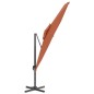 vidaXL Ampelschirm mit Doppeldach Terrakotta 300x300 cm vidaXL Ampelschirm mit Doppeldach Terrakotta 300x300 cm