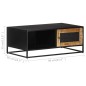 vidaXL Couchtisch 90x50x35 cm Raues Mangoholz vidaXL Couchtisch 90x50x35 cm Raues Mangoholz