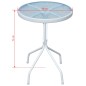 vidaXL Gartentisch 50 x 71 cm Stahl Rund Grau vidaXL Gartentisch 50 x 71 cm Stahl Rund Grau