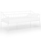 vidaXL Schlafsofa Bettgestell Weiß Metall 90x200 cm vidaXL Schlafsofa Bettgestell Weiß Metall 90x200 cm