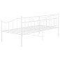 vidaXL Schlafsofa Bettgestell Weiß Metall 90x200 cm vidaXL Schlafsofa Bettgestell Weiß Metall 90x200 cm