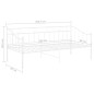 vidaXL Schlafsofa Bettgestell Weiß Metall 90x200 cm vidaXL Schlafsofa Bettgestell Weiß Metall 90x200 cm