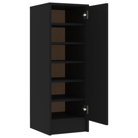 vidaXL Schuhschrank Schwarz 32x35x92 cm Holzwerkstoff