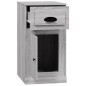 vidaXL Beistellschrank mit Schublade Grau Sonoma 40x50x75 cm vidaXL Beistellschrank mit Schublade Grau Sonoma 40x50x75 cm