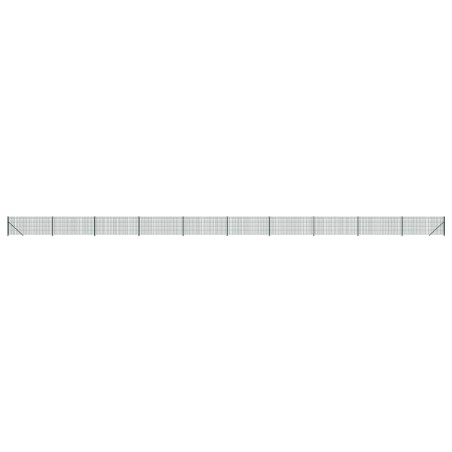 Maschendrahtzaun mit Bodenflansch Grün 1x25 m