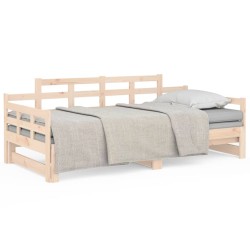 vidaXL Tagesbett Ausziehbar Massivholz Kiefer 2x(90x190) cm