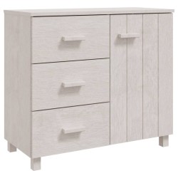 vidaXL Sideboard HAMAR Weiß 90x40x80 cm Massivholz Kiefer