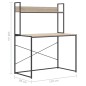 vidaXL Computertisch Schwarz Eiche-Optik 110x60x138cm Holzwerkstoff vidaXL Computertisch Schwarz Eiche-Optik 110x60x138cm Holzwerkstoff