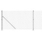 Maschendrahtzaun mit Bodenflansch Silbern 1x10 m Maschendrahtzaun mit Bodenflansch Silbern 1x10 m