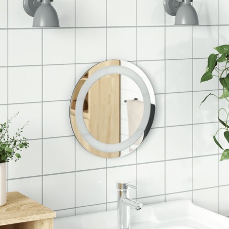 vidaXL LED-Badspiegel 30 cm Rund